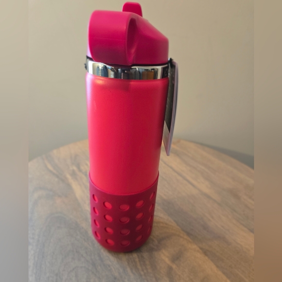 Hydro Flask Kids Wide Mouth Straw Lid and Boot 20 Ounces Pink NWT - Picture 2 of 7